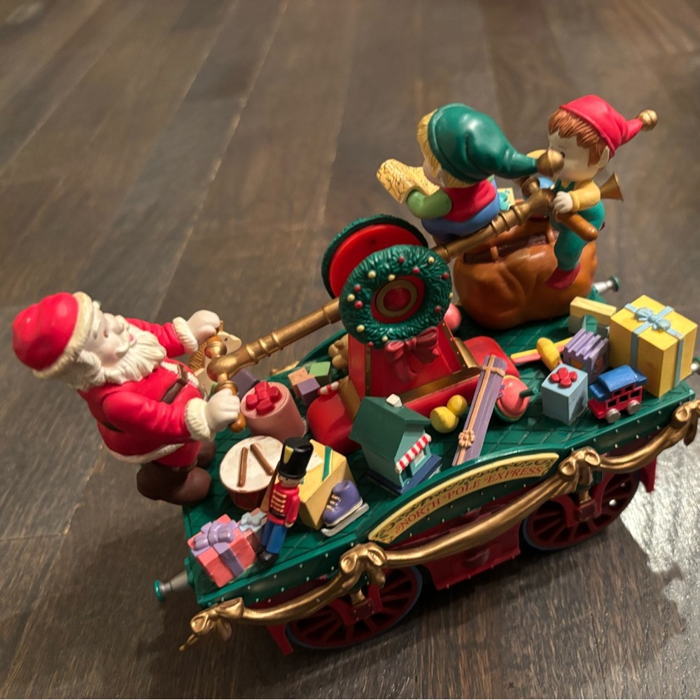 Vintage Enesco North Pole Express Keeping Santa on Track Action Musical Working